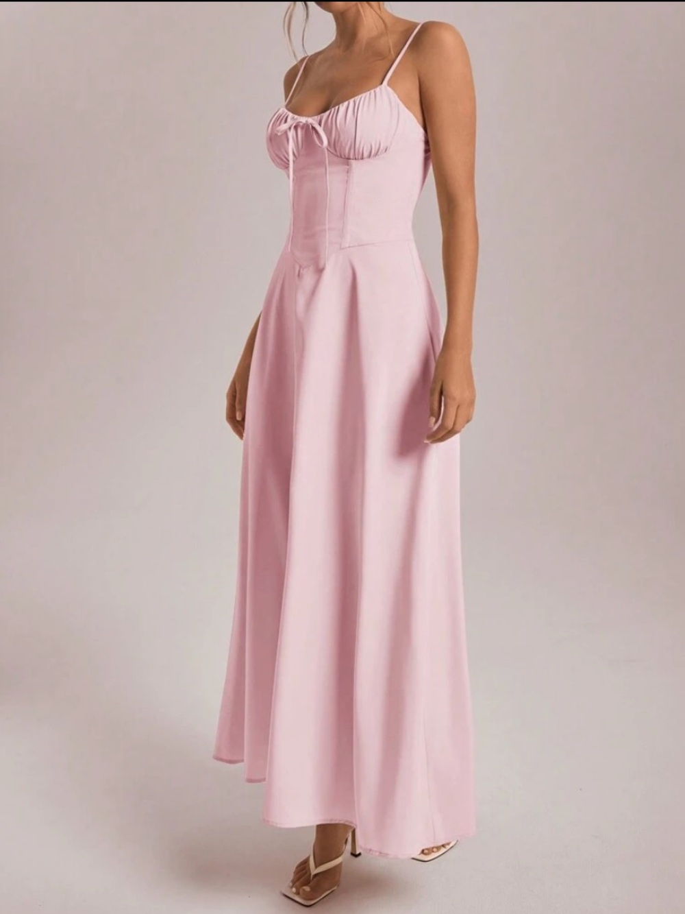 SHEIN Blush Pink Spaghetti-Strap Maxi Dress